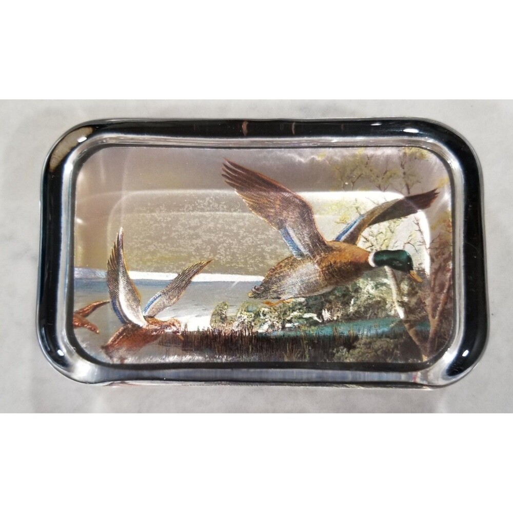 Via Vermont paperweight duck vintage approximately 4" x 2 1/2"